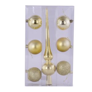 Set decoratiuni pentru brad din plastic auriu  1 of 1  scaled
