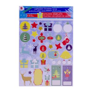 Decoratiuni de Craciun, din carton, multicolore